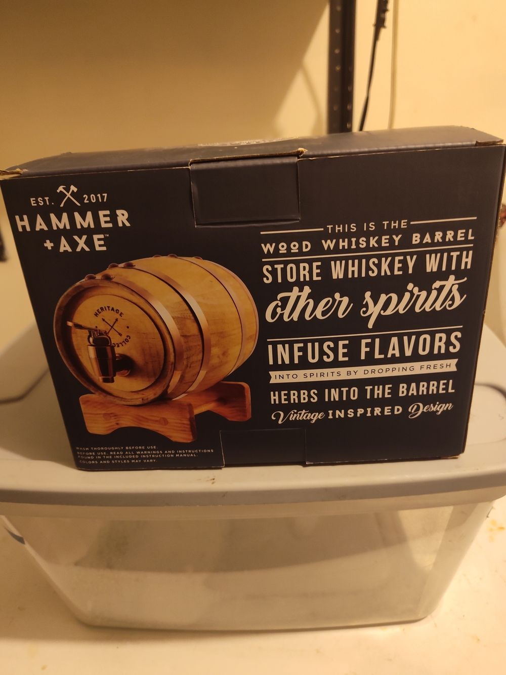 Natural Wood Whiskey Barrel - Oak Finish